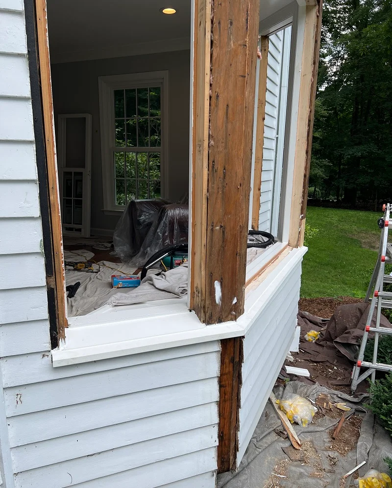 New PVC sill installed on this bay window